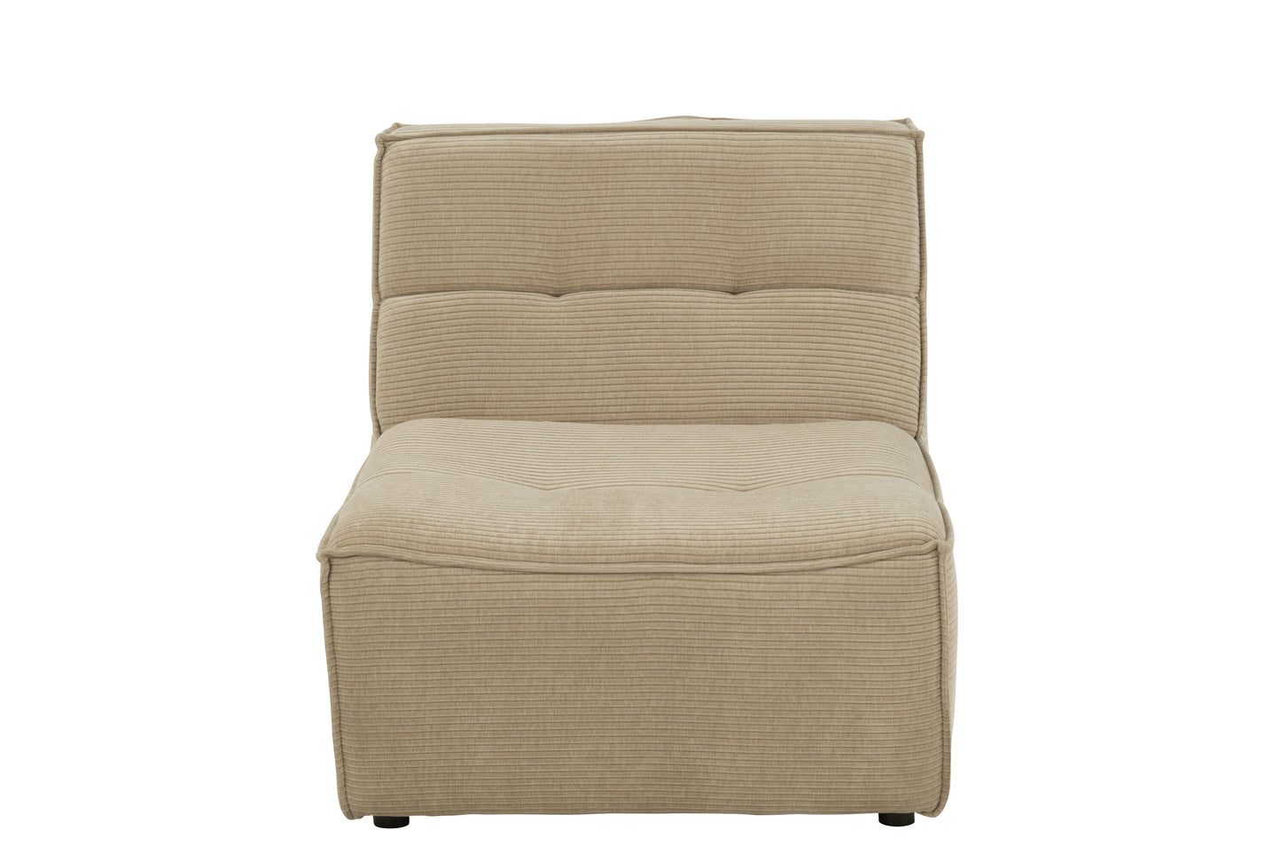 Zetel populierenhout/schuim donker beige