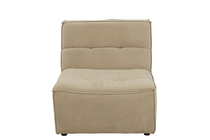 Zetel populierenhout/schuim donker beige