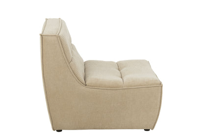 Zetel populierenhout/schuim donker beige