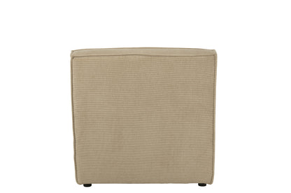 Zetel populierenhout/schuim donker beige