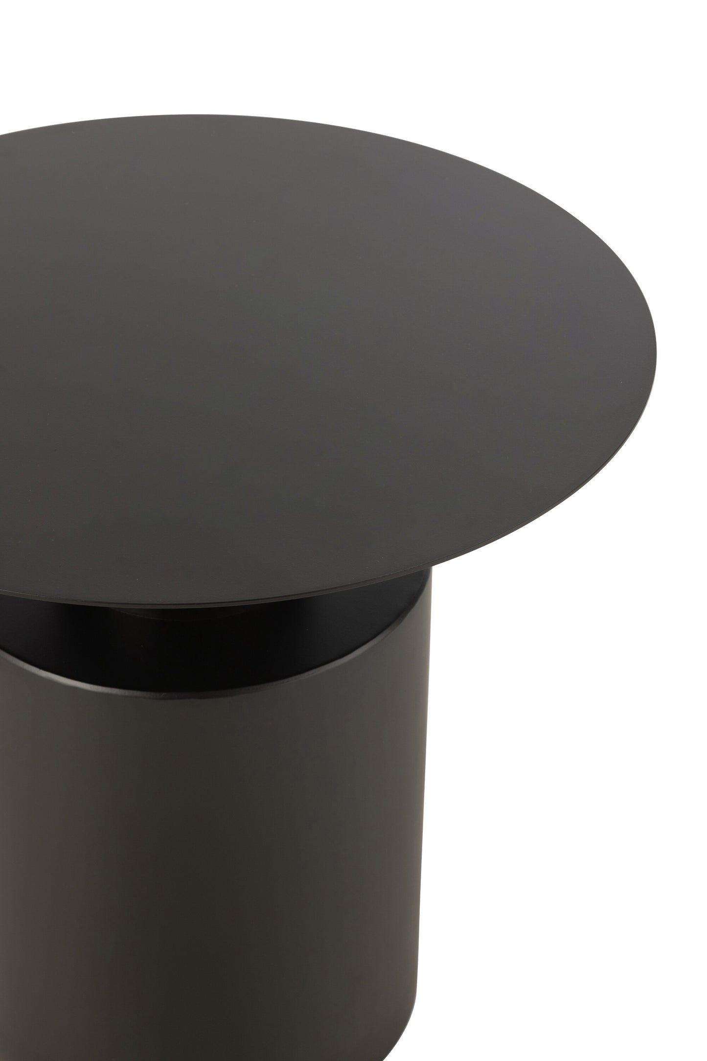 Bijzettafel rond metaal zwart