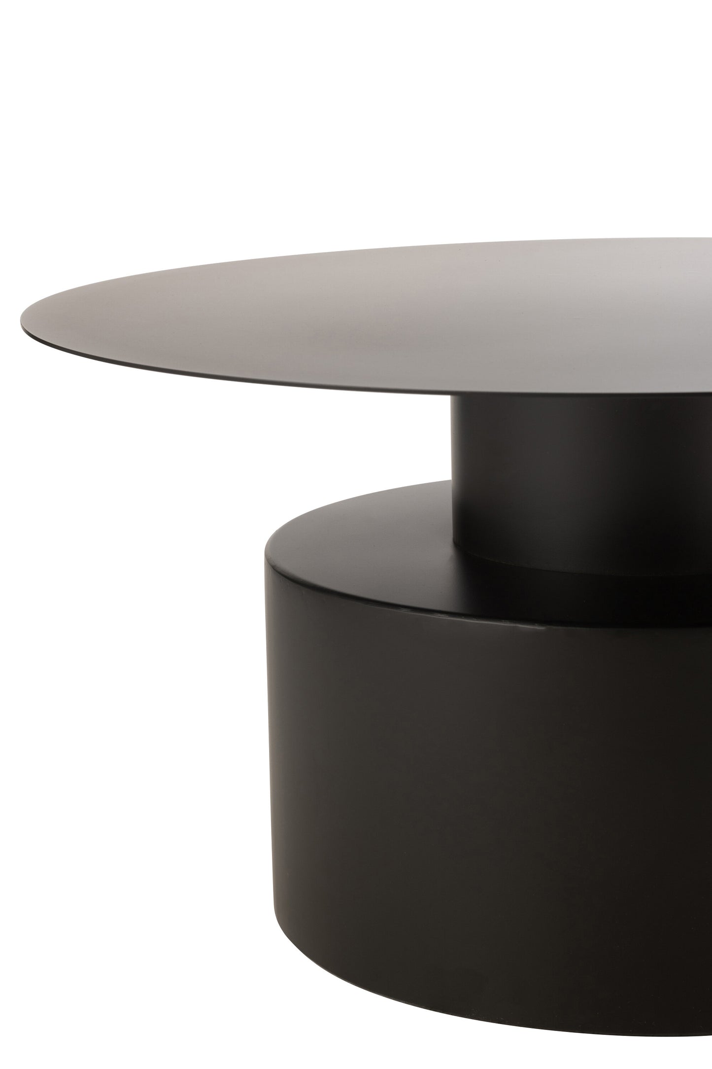 Salontafel rond metaal zwart