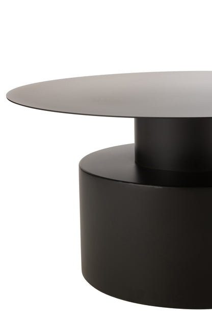 Salontafel rond metaal zwart