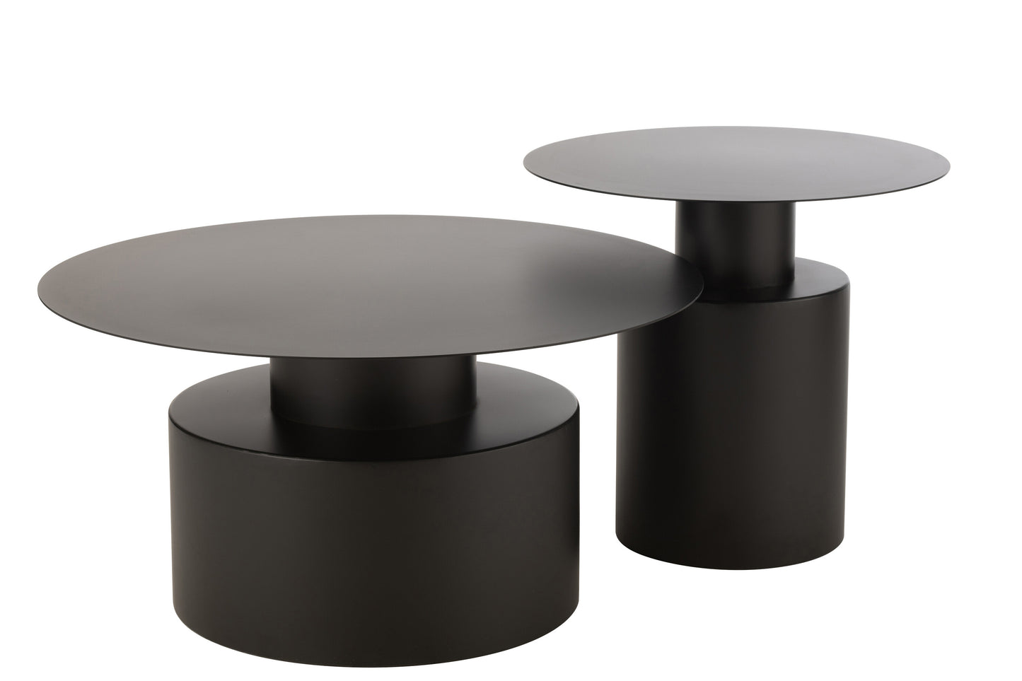 Salontafel rond metaal zwart