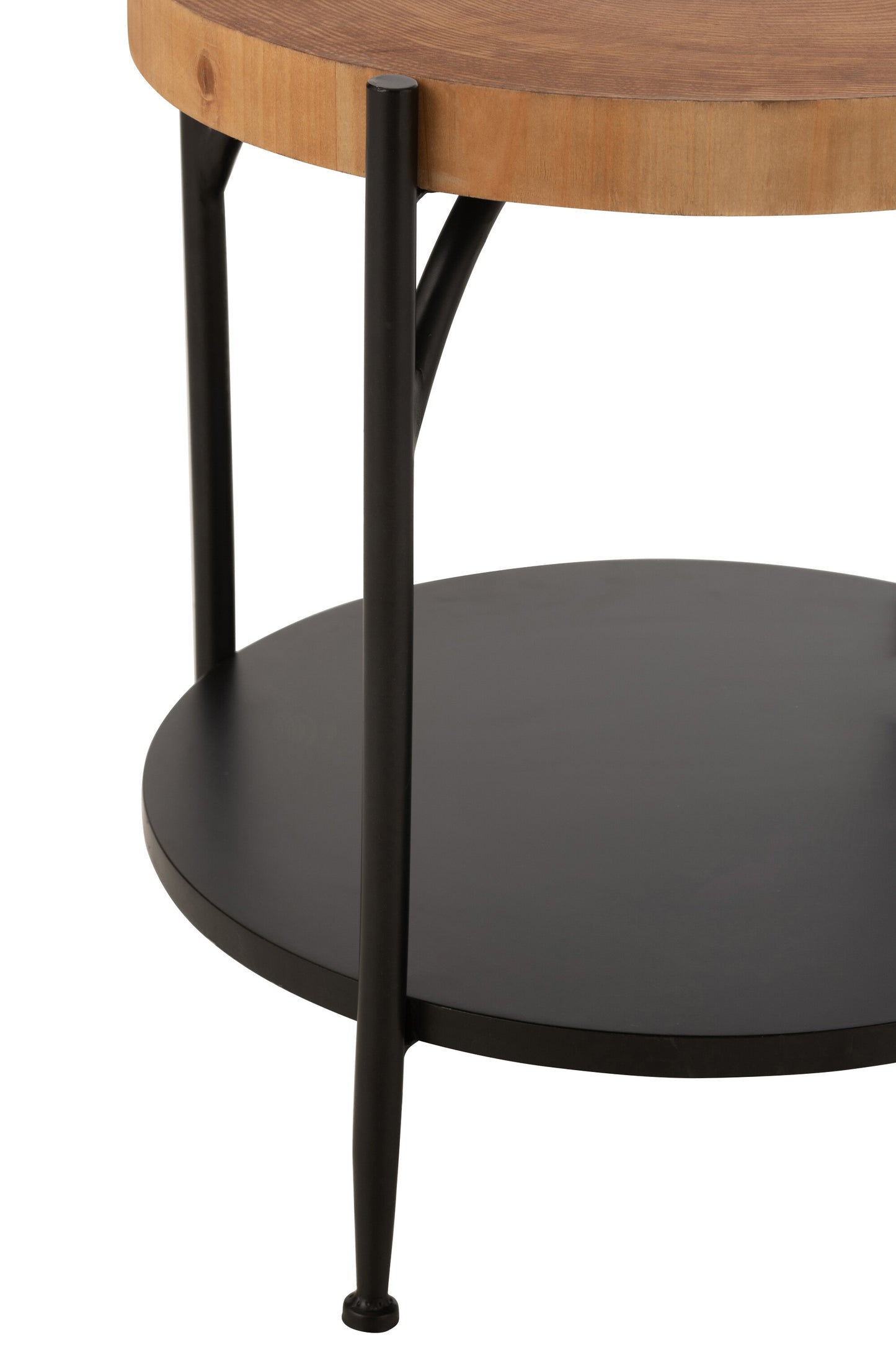 Bijzettafel Bio Mdf/IJzer Zwart/Natuurlijk