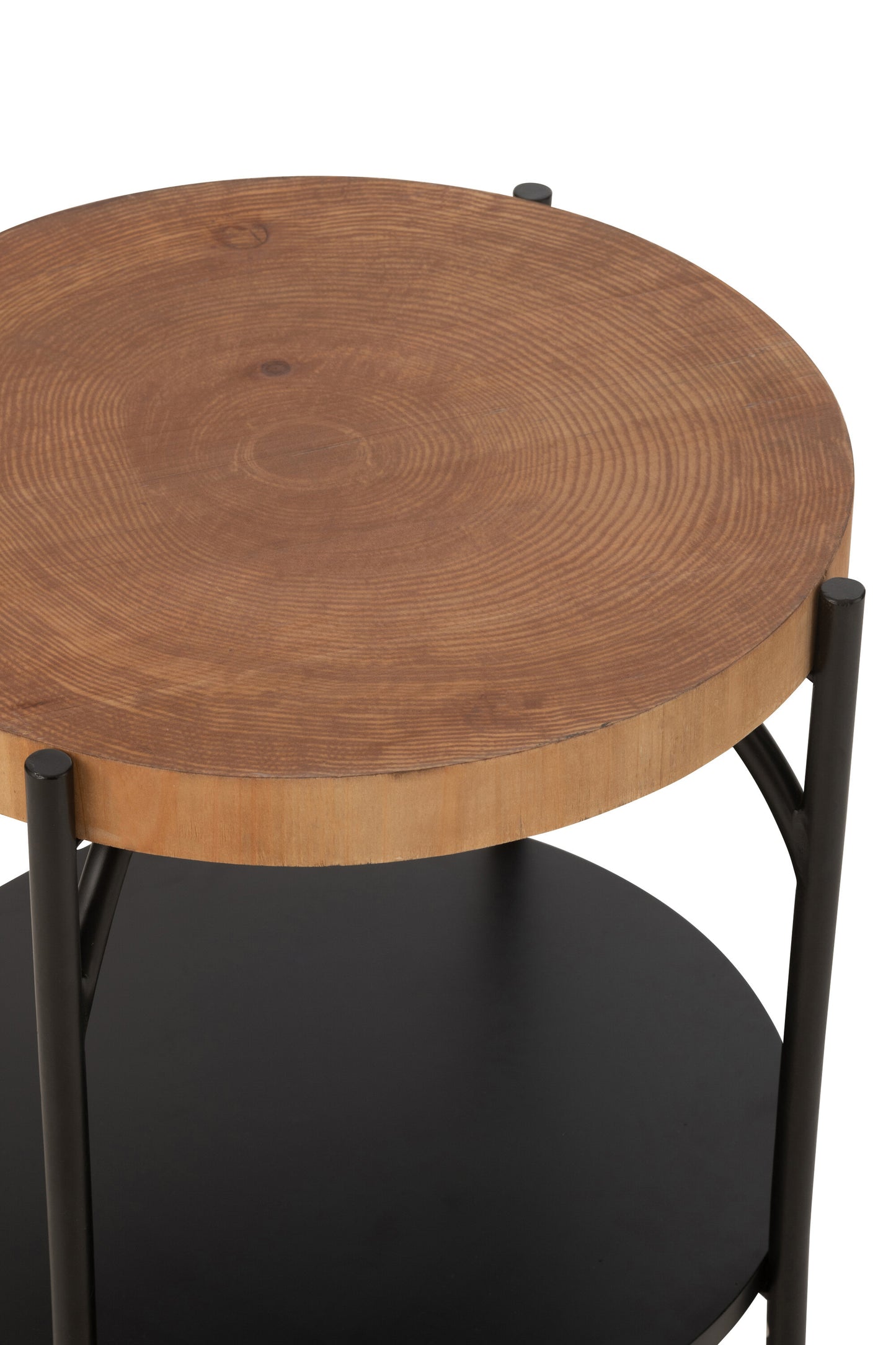 Bijzettafel Bio Mdf/IJzer Zwart/Natuurlijk