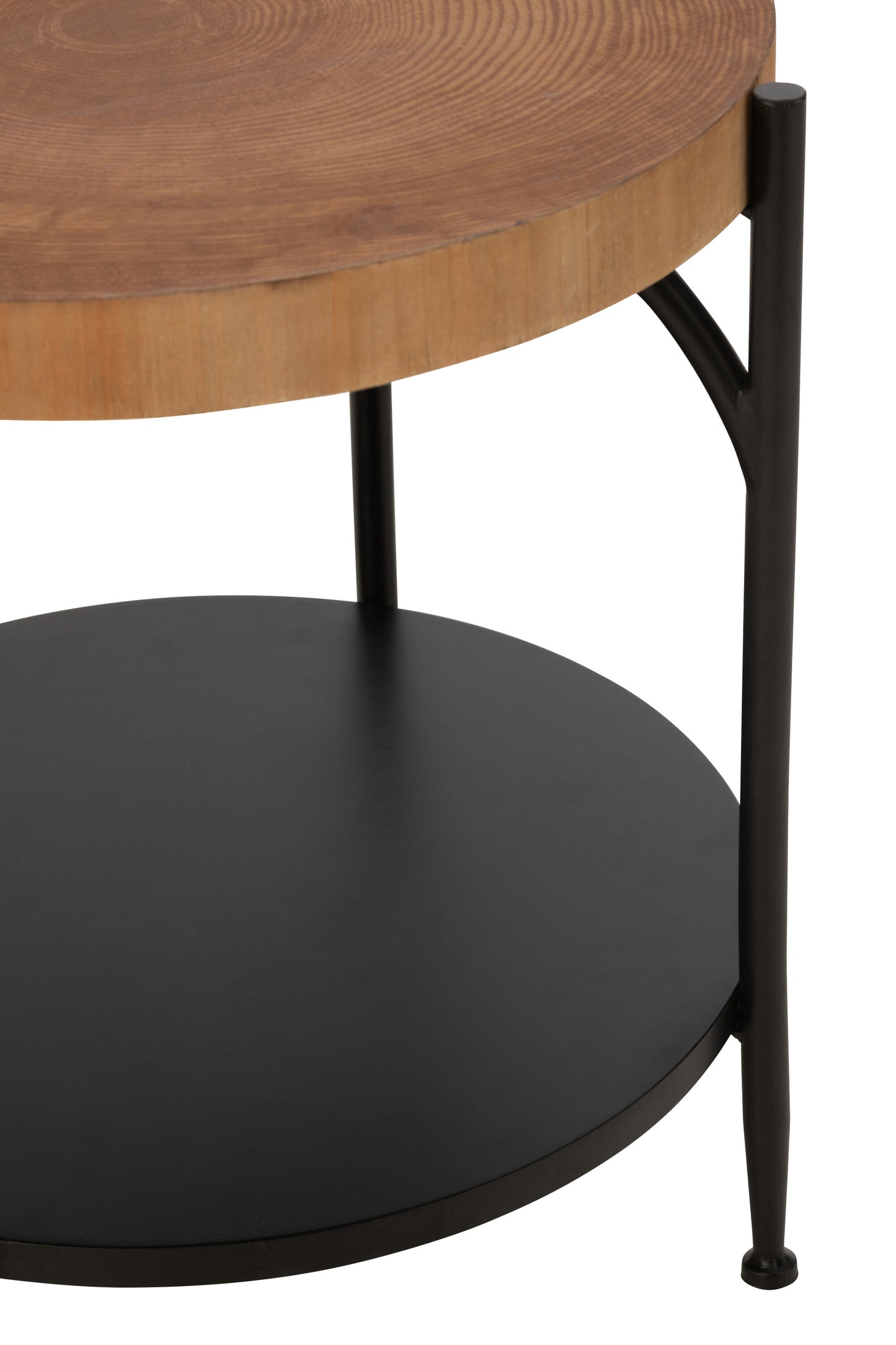 Bijzettafel Bio Mdf/IJzer Zwart/Natuurlijk
