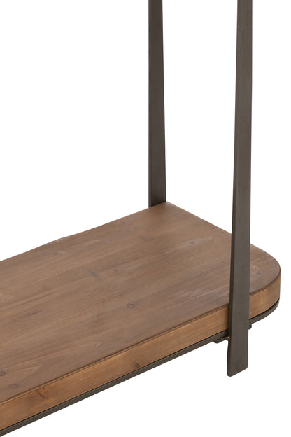 Console Tremi Sparrenhout/Glas Natuurlijk/Zwart