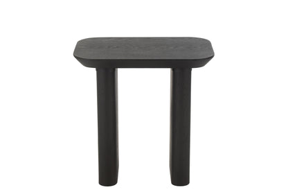 Bijzettafel Dun Fineer/Sparrenhout Zwart