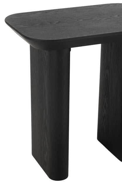 Bijzettafel Dun Fineer/Sparrenhout Zwart