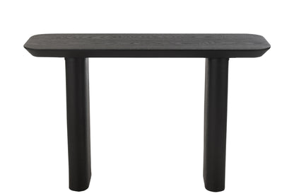 Consoletafel Groot Fineer/Sparrenhout Zwart