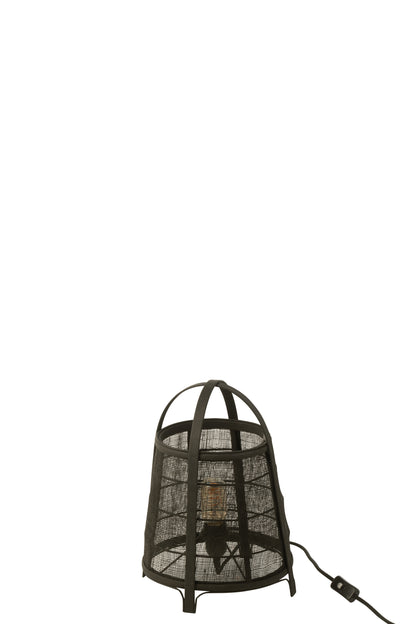 Lamp Rya Katoen/Bamboe Zwart Klein
