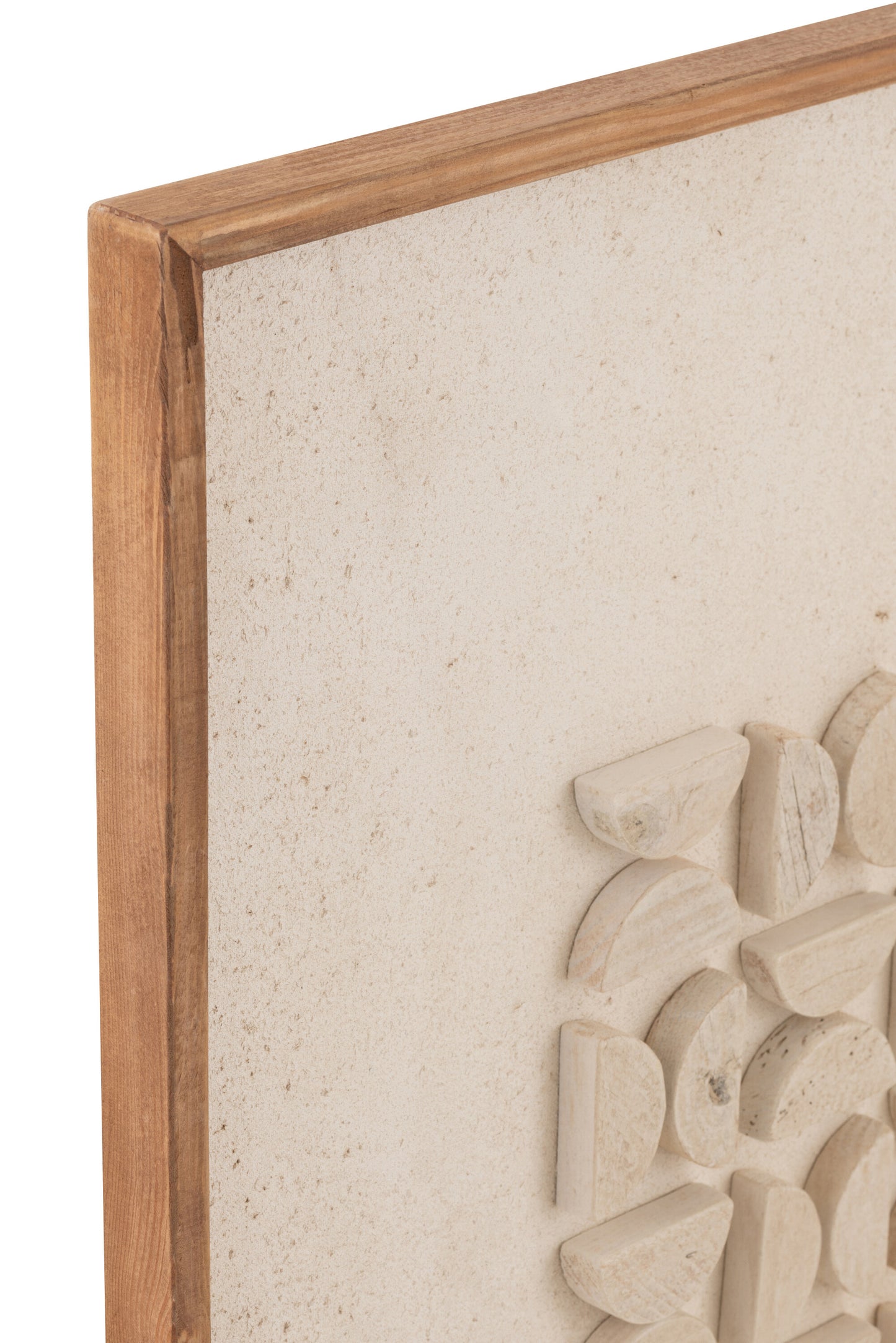 Wanddecoratie Josh grenenhout/canvas wit
