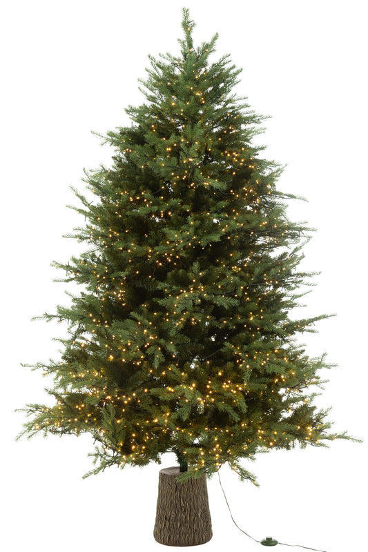Kerstboom 3000 ledlampjes warm wit takken groen