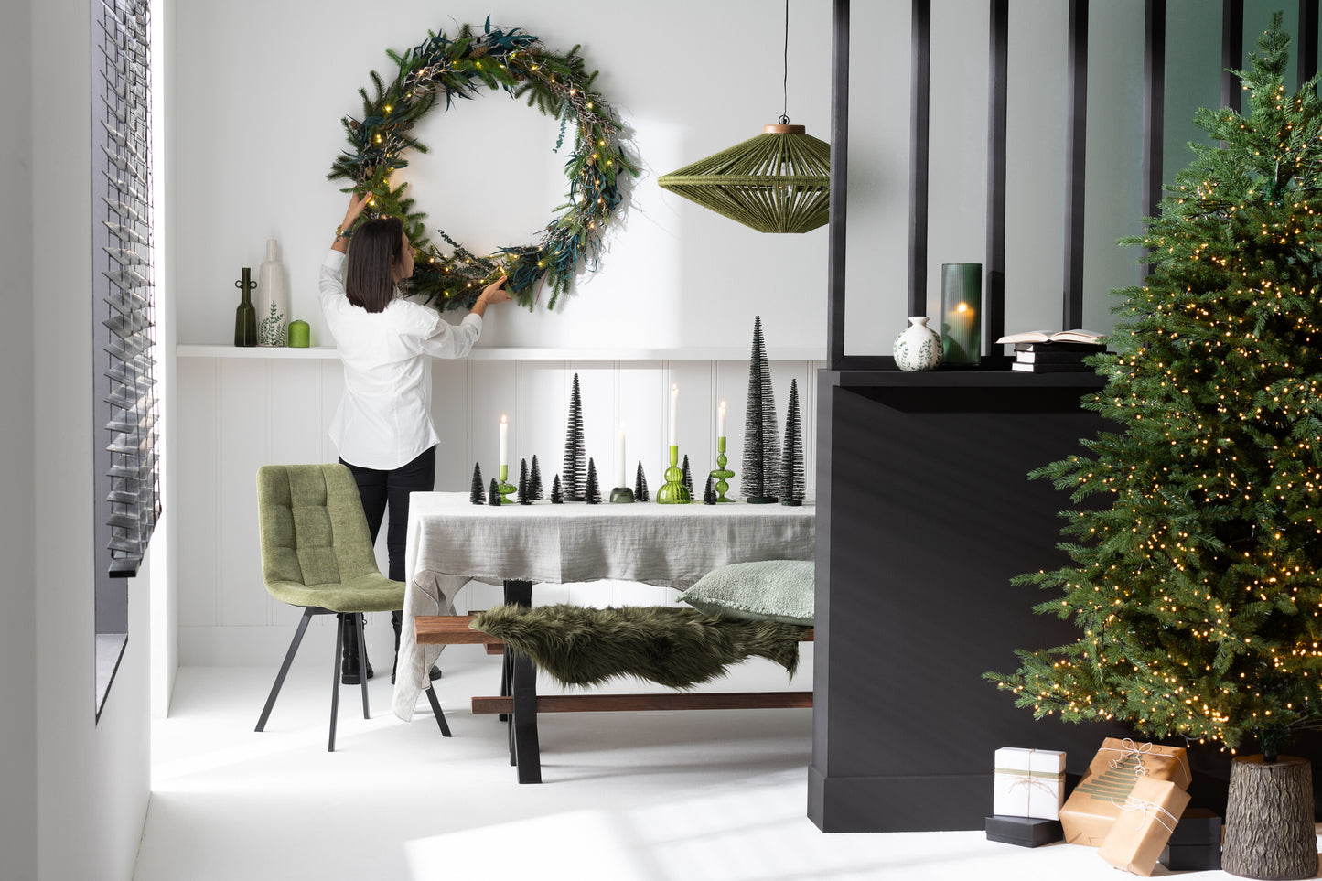 Kerstboom 3000 ledlampjes warm wit takken groen