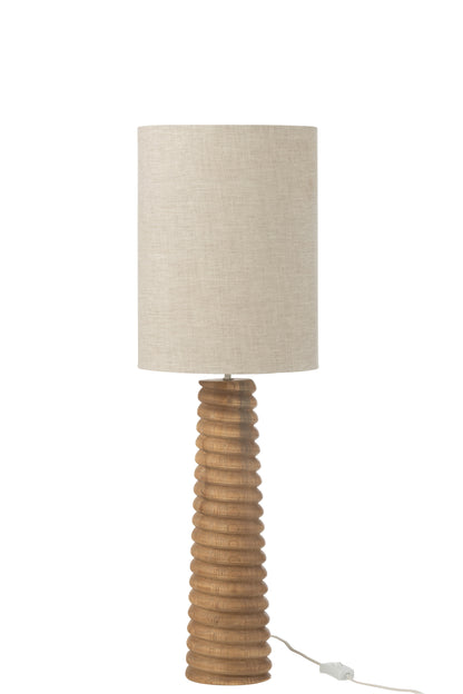 Tafellamp Draad Ailanthus Hout Natuur/Grijs