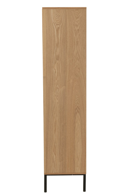 Kast MDF/Metaal Natuurlijk/Zwart