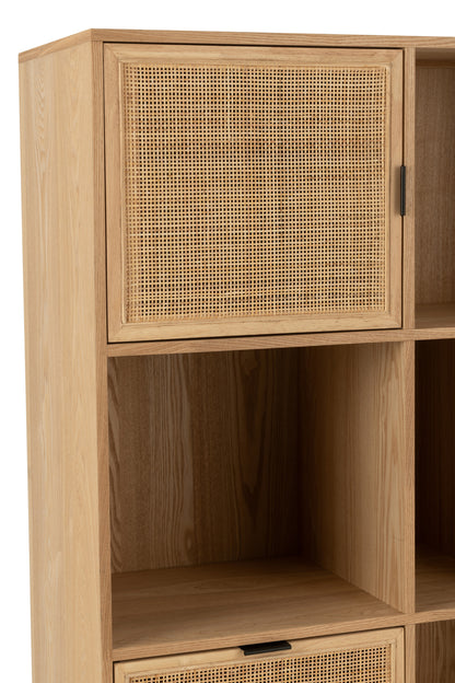 Kast MDF/Metaal Natuurlijk/Zwart