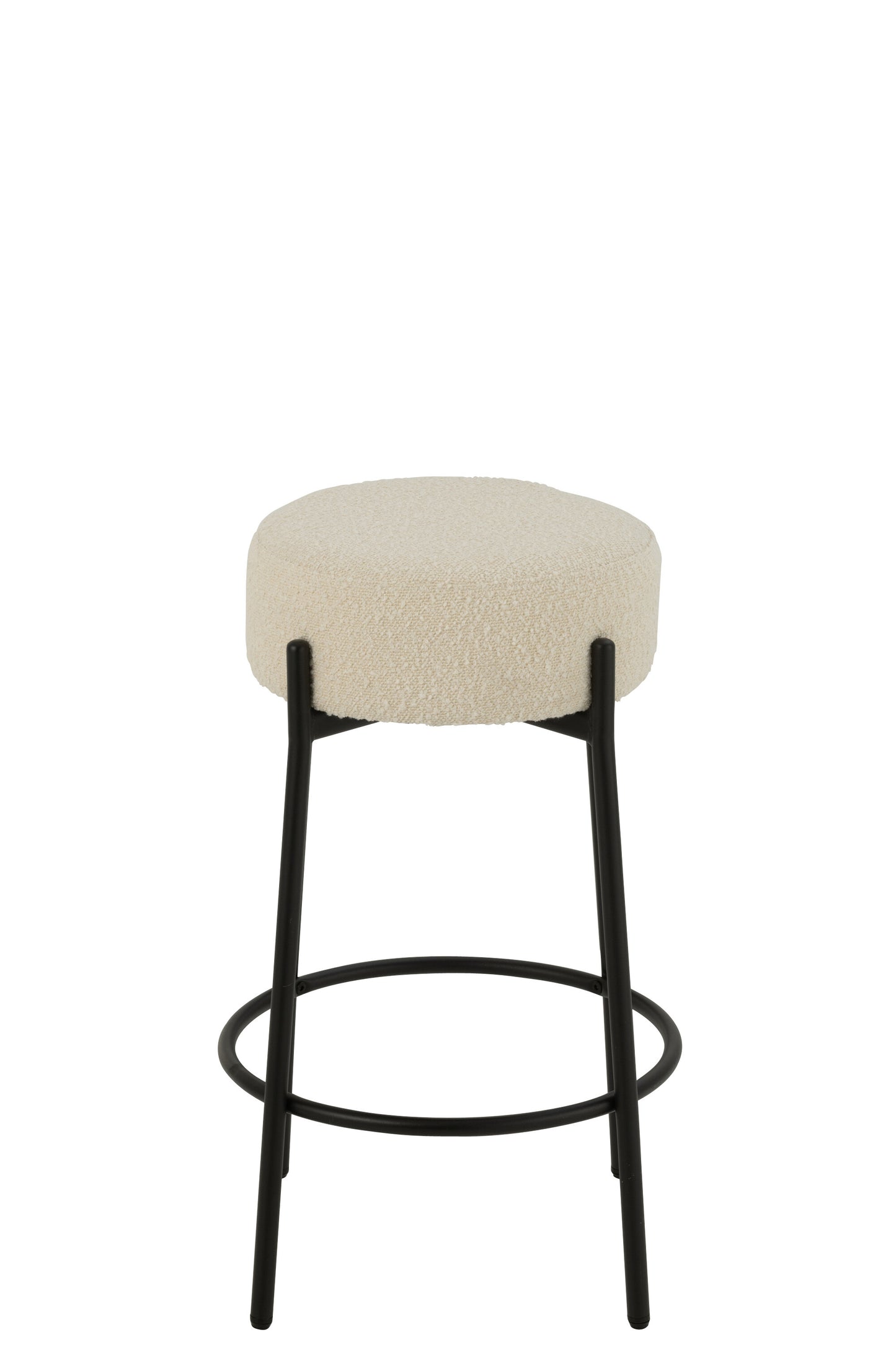 Barkruk Boucle Triplex/Polyester Wit/Zwart