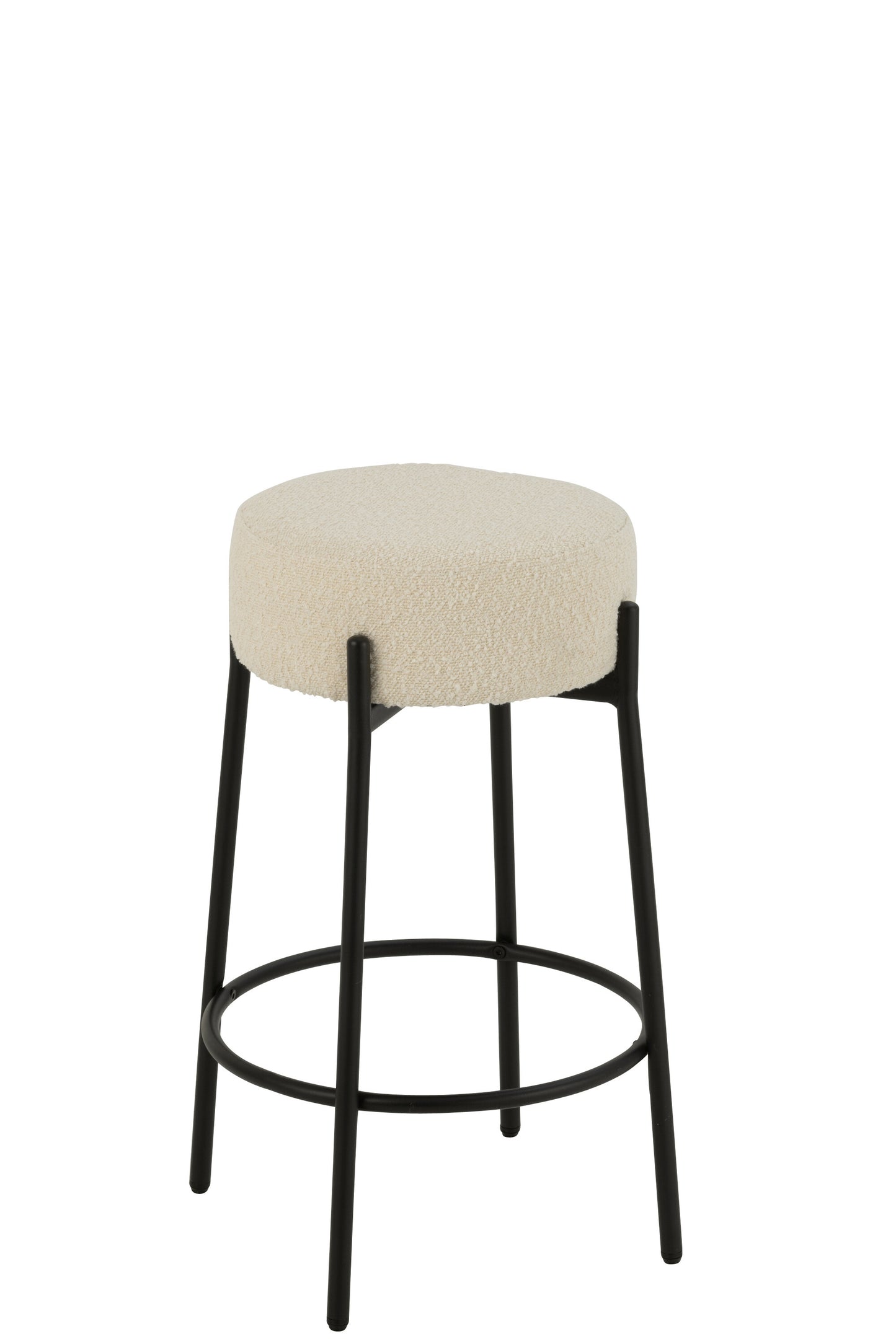 Barkruk Boucle Triplex/Polyester Wit/Zwart