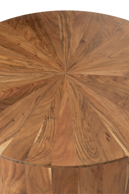 Salontafel rond acaciahout/MDF natuurlijk