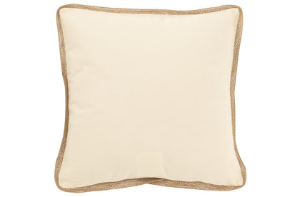 Kussen Vierkant Palm Bomen Katoen Crème/Beige