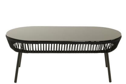 Tafel Poa Staal/Polyethyleen Zwart