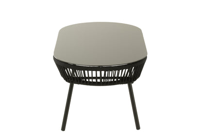 Tafel Poa Staal/Polyethyleen Zwart
