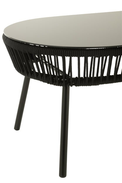 Tafel Poa Staal/Polyethyleen Zwart