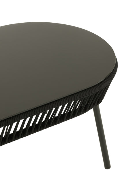 Tafel Poa Staal/Polyethyleen Zwart