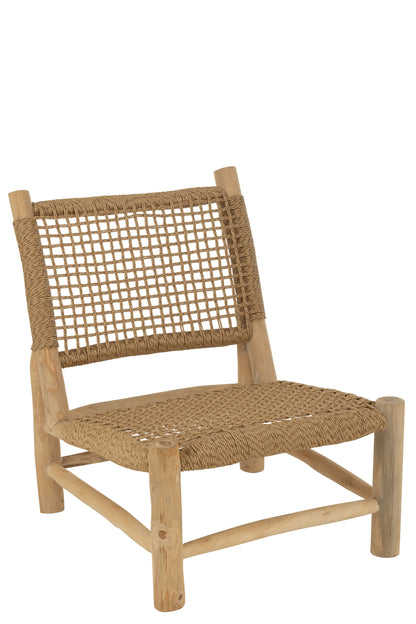 Bank Vita Teak/Kunststof Natuurlijk