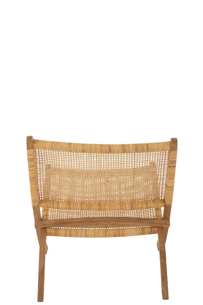 Vouwstoel Rotan/Teak Natuurlijk