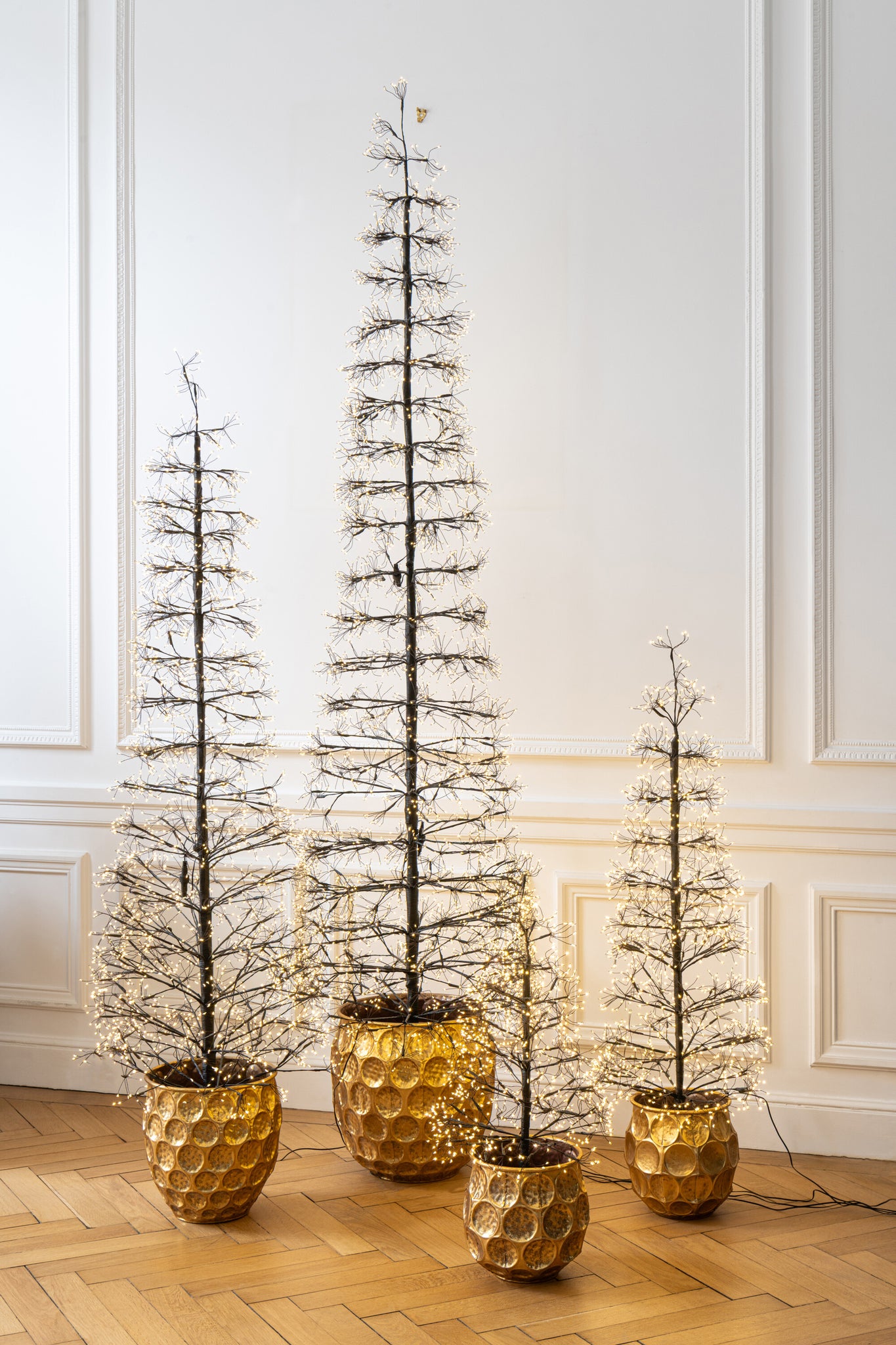 Boom Led Warm Wit Licht IJzer Zwart 80 cm H