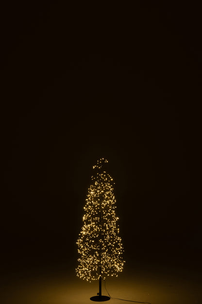 Boom Led Warm Wit Licht Frame IJzer Zwart 120 cm H