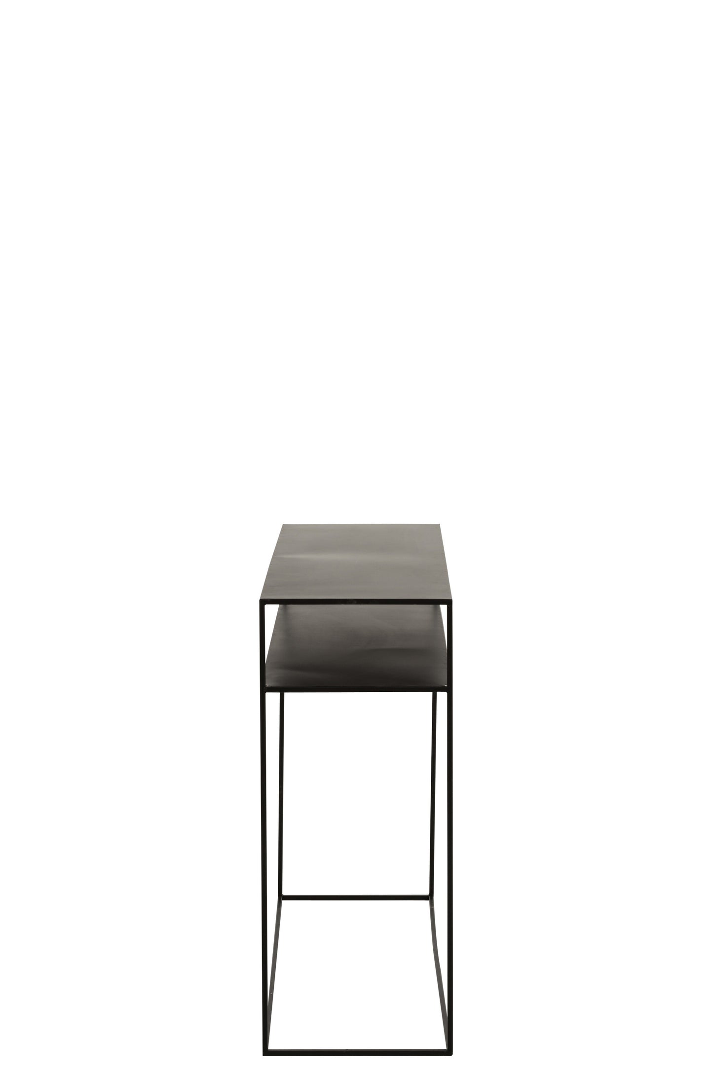 Consoletafel Rechthoekig 2 Planken Metaal Zwart