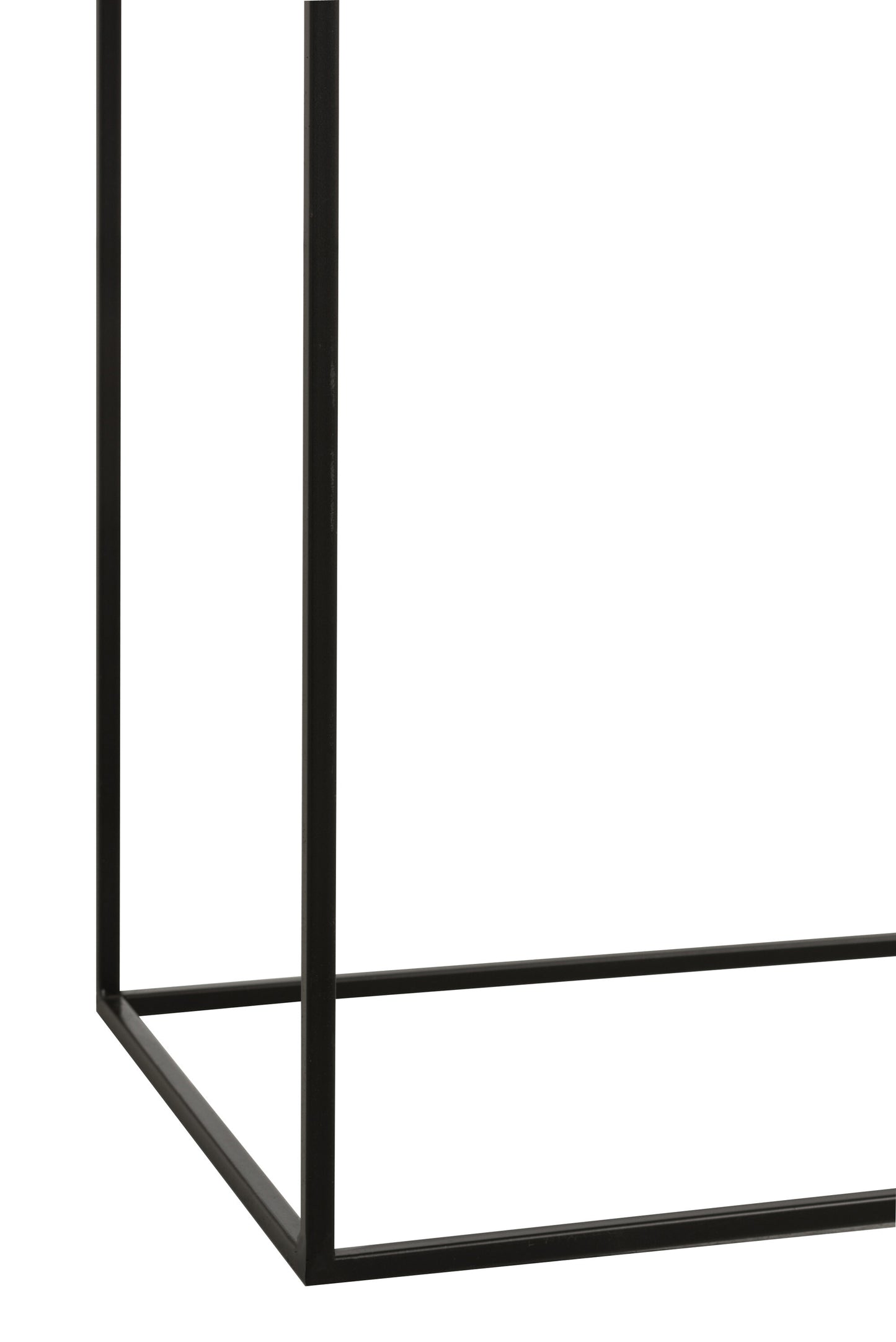 Consoletafel Rechthoekig 2 Planken Metaal Zwart