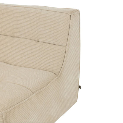 Zetel populierenhout/schuim beige