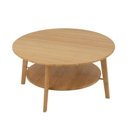 Bijzettafel rond bamboe natuurlijk groot