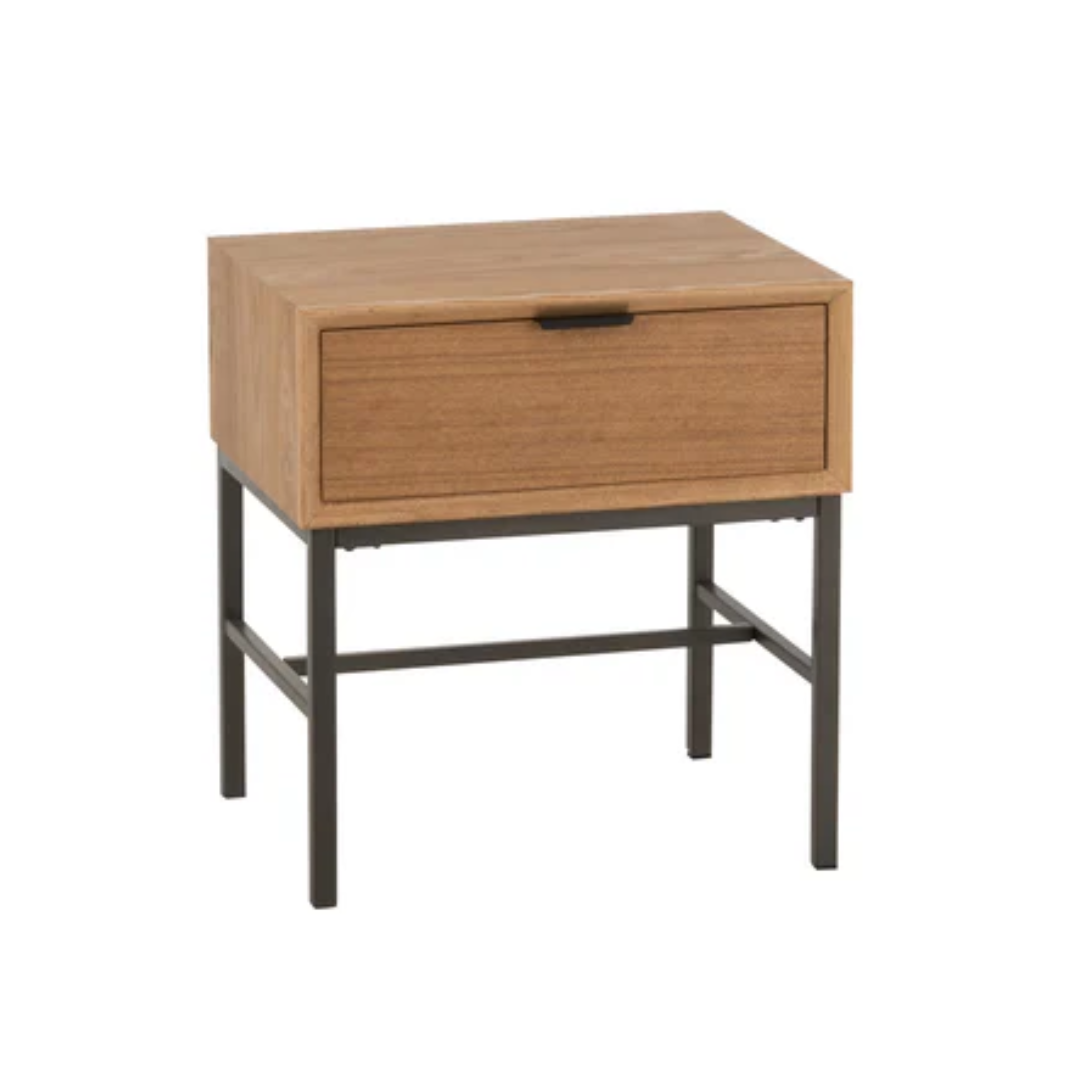 Sidetable Op Basis Van Hout/Metaal Natuurlijk