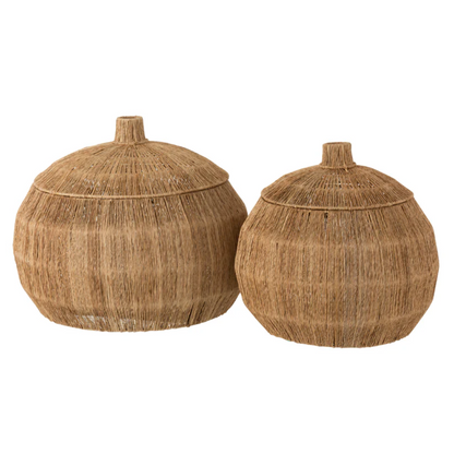 Set van 2 manden Dantya bal Jute Natuurlijk