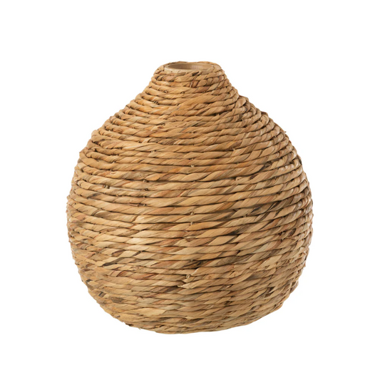 Vaas gevlochten Bamboe/Waterhyacint Naturel