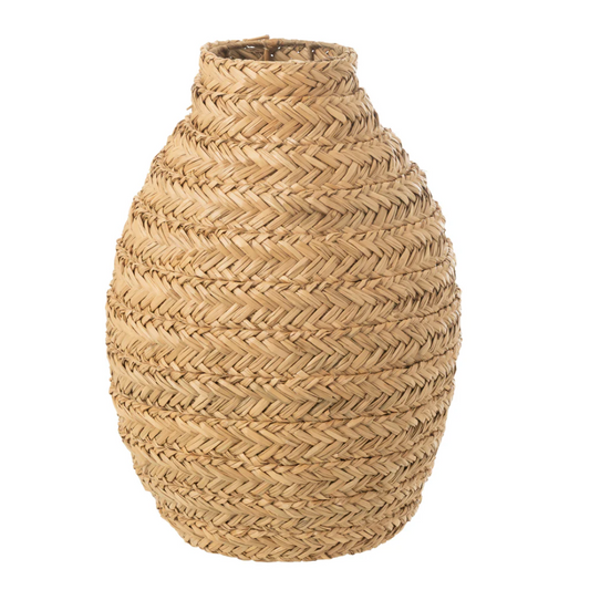 Vaas Gevlochten Zeegras Natuurlijk Middelgroot