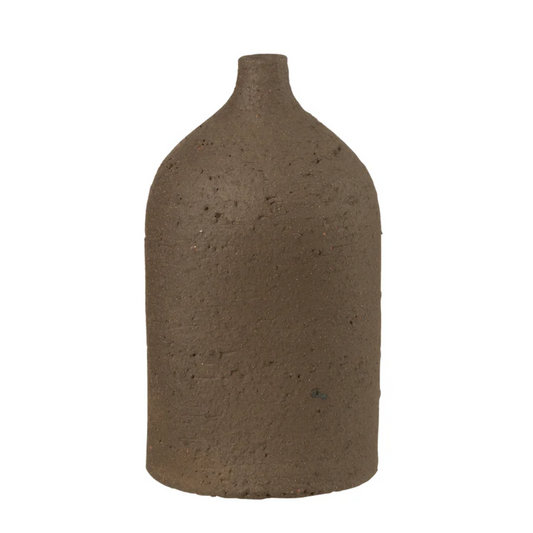 Vaas Enya Fles Keramiek Bruin Middelgroot