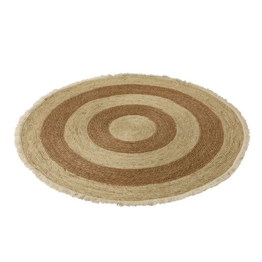 Tapijt Kwast Band Maïs Schil/Katoen Beige/Bruin Wit