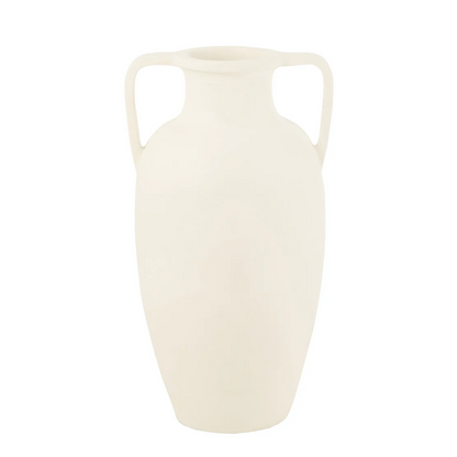 Vaas 2 Armen Terracotta Wit Groot