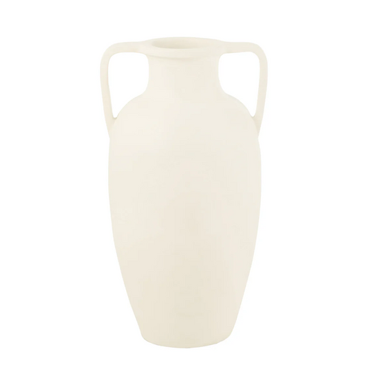 Vaas 2 Armen Terracotta Wit Groot