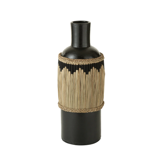 Vaas Terracotta/Zeegras Zwart/Natuurlijk