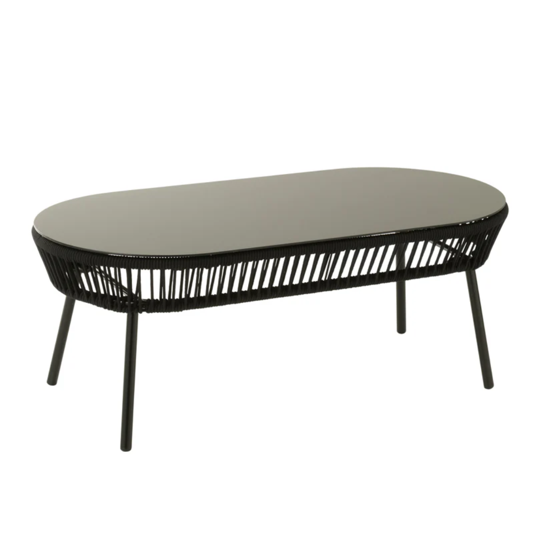 Tafel Poa Staal/Polyethyleen Zwart