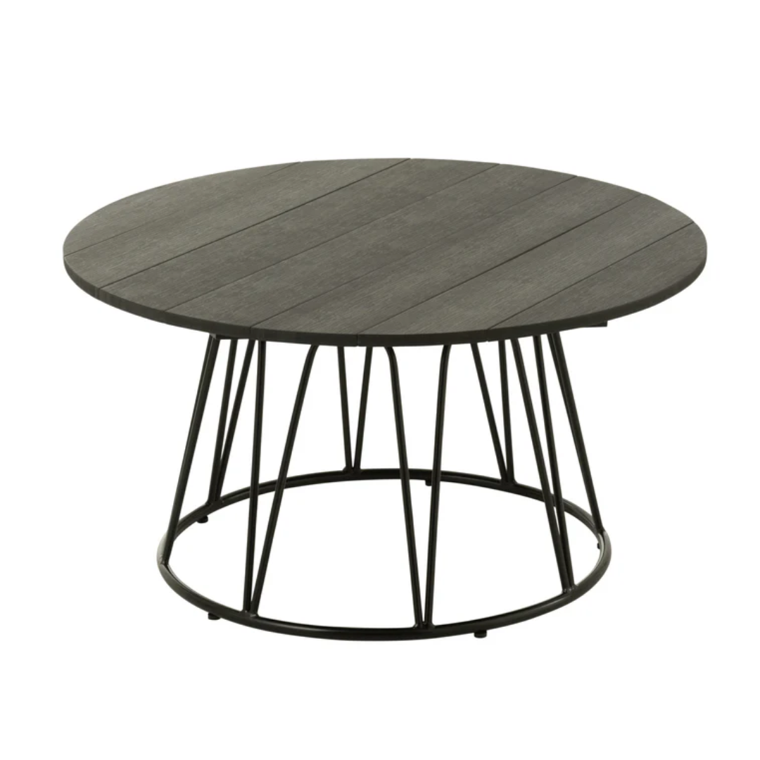 Tafel Zoa Staal/Polyethyleen Zwart