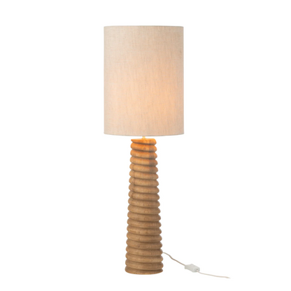 Tafellamp Draad Ailanthus Hout Natuur/Grijs